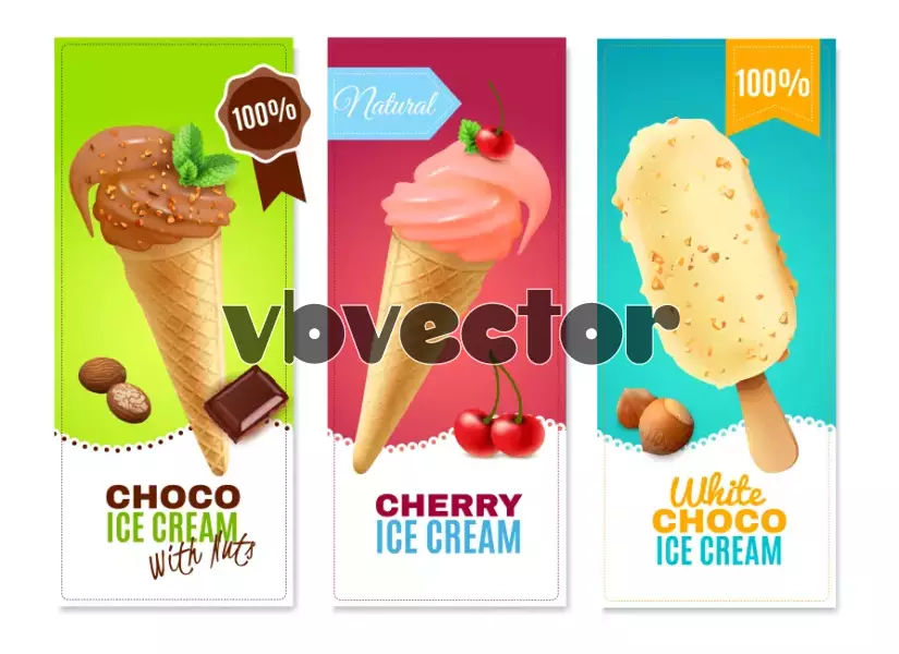 وکتور بنر تبلیغاتی بستنی