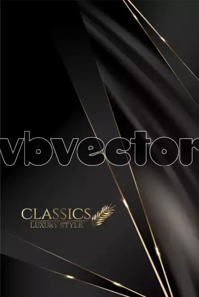وکتور پس زمینه لوکس سیاه و طلایی