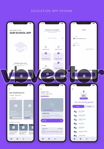 وکتور قالب آماده برنامه موبایل شماره دو