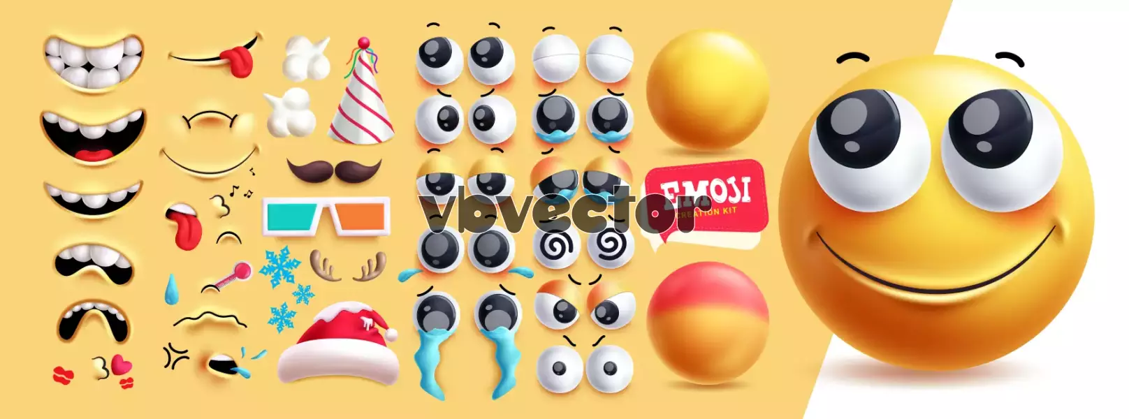 وکتور کارتونی ایموجی شماره دو
