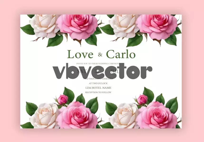 وکتور قالب آماده کارت دعوت جشن عقد شماره سه