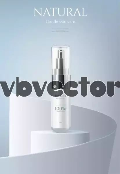 وکتور واقع بینانه تبلیغ لوازم آرایش عطر و ادکلن