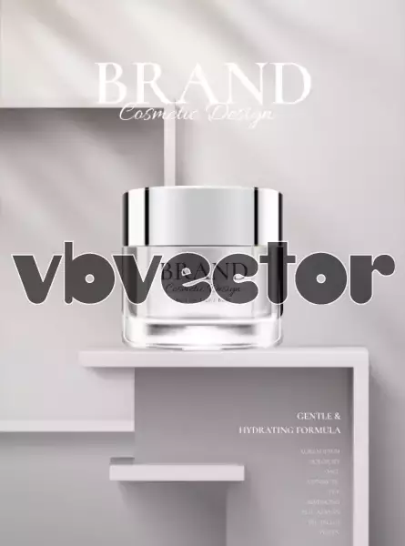 وکتور تبلیغ واقع بینانه لوازم آرایش عطر و ادکلن شماره چهار