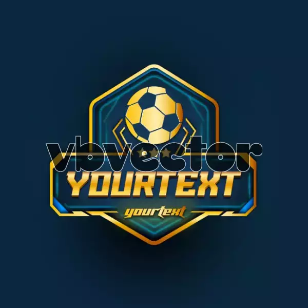 وکتور لوگو و فونت قابل ویرایش طلایی