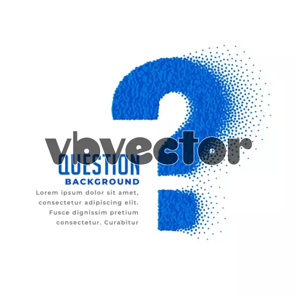 وکتور پس زمینه علامت سوال پیکسلی آبی رنگ