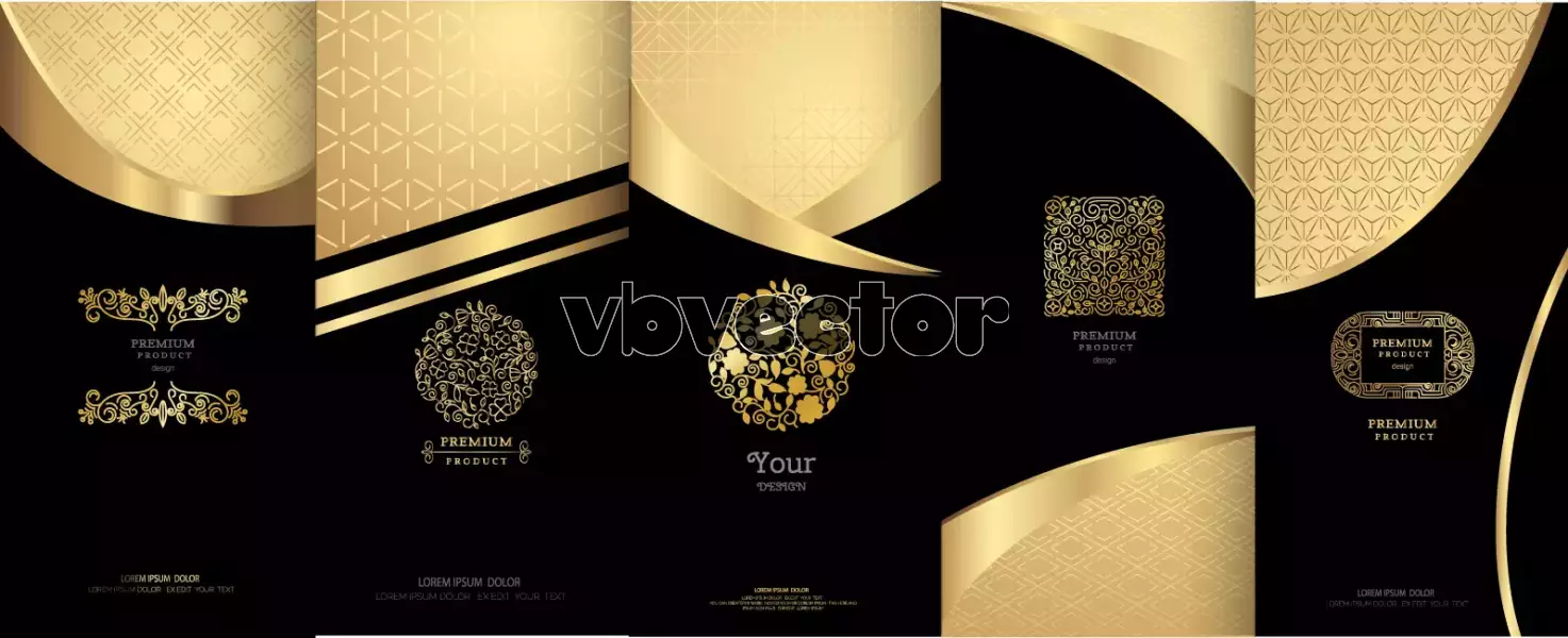 وکتور ست بنر و زمینه لوکس شماره دو