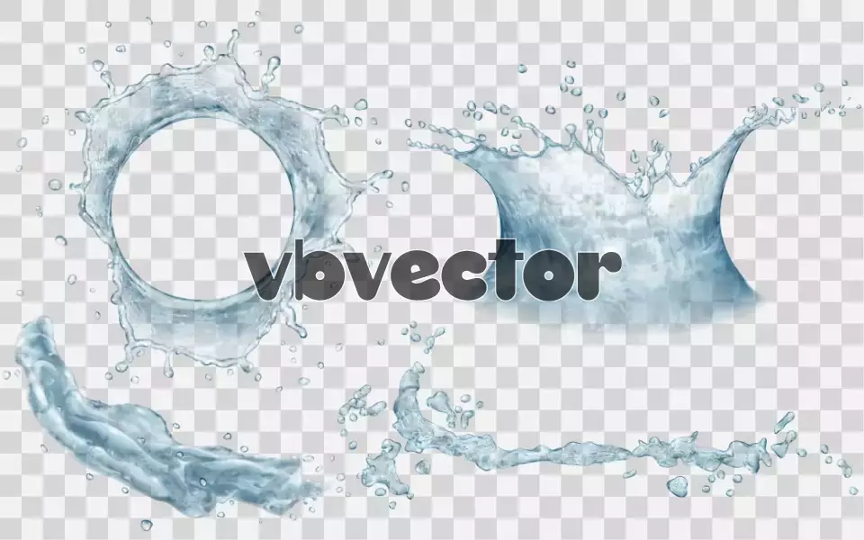 وکتور طراحی واقع بینانه پاشیدن آب