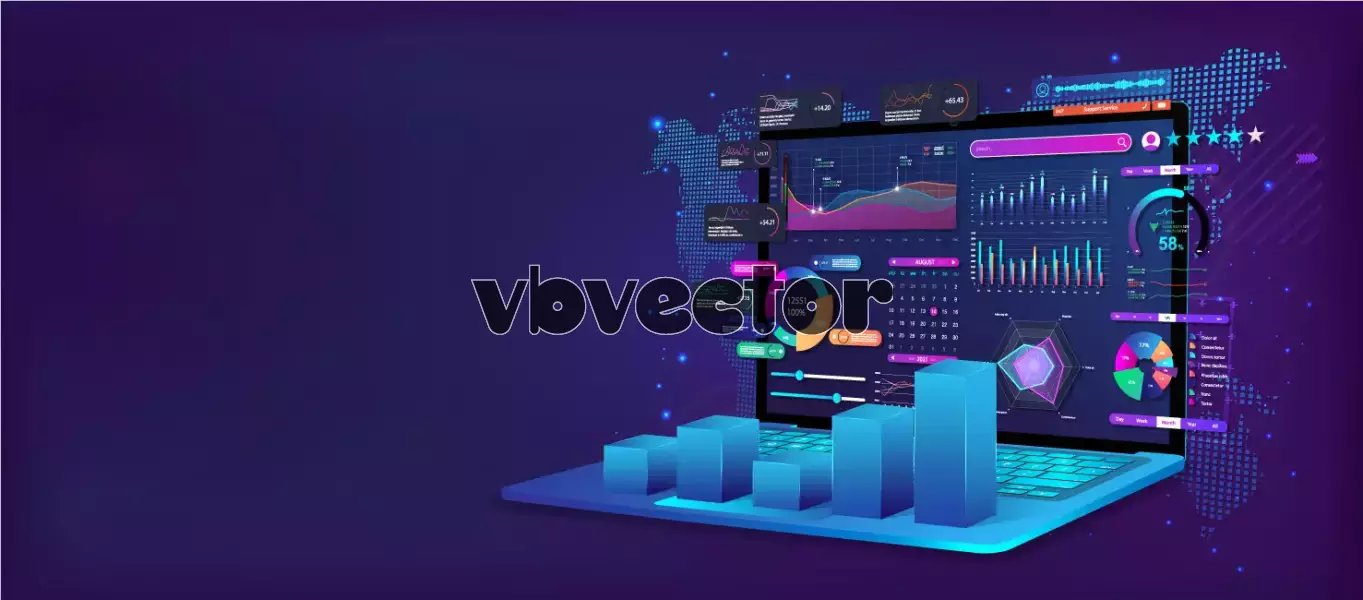 وکتور پس زمینه سه بعدی تکنولوژی و فناوری