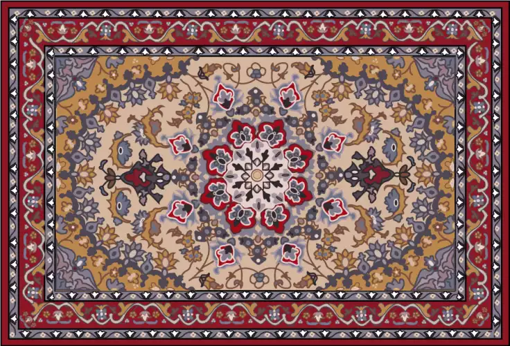 وکتور طراحی فرش دستباف شماره سه