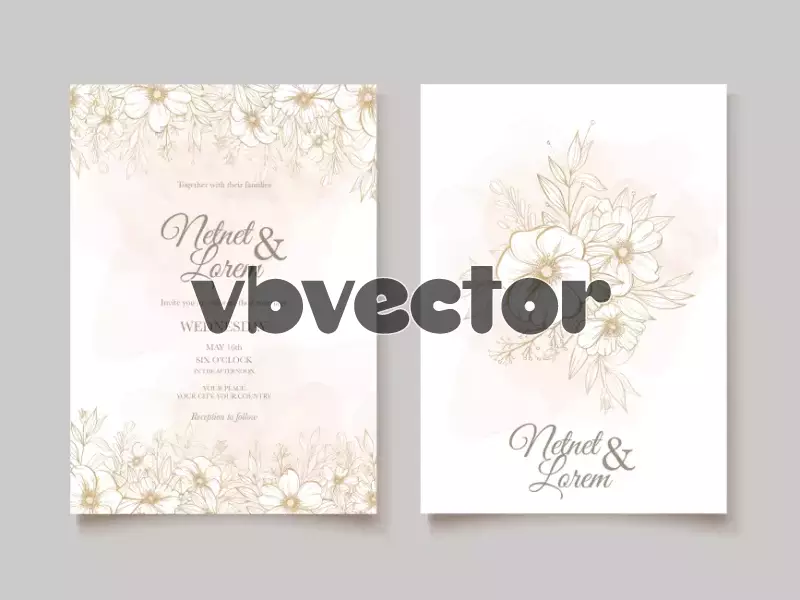 وکتور قالب آماده کارت دعوت لوکس