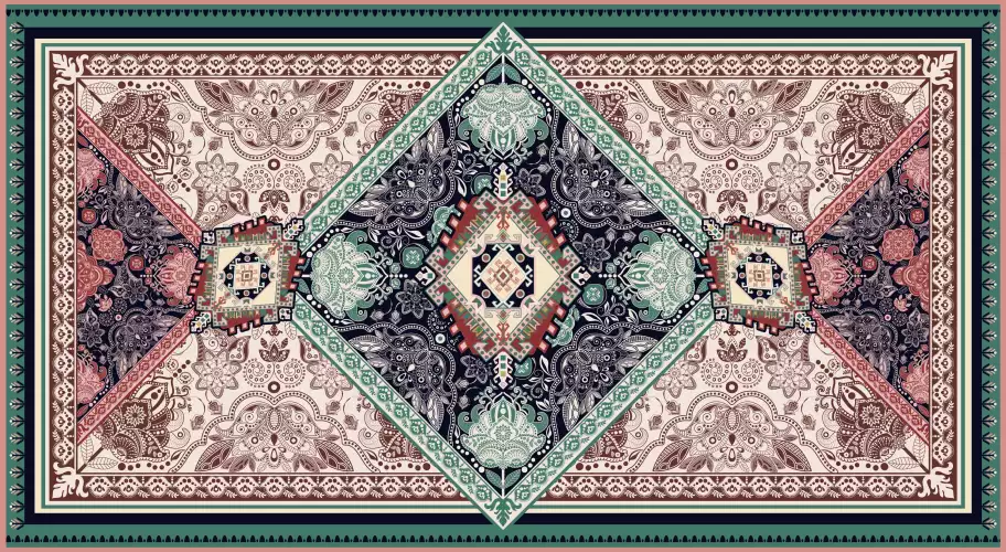 وکتور طراحی فرش دستباف شماره یک
