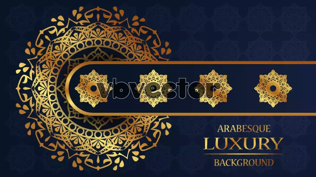 وکتور پس زمینه ماندالا طلایی