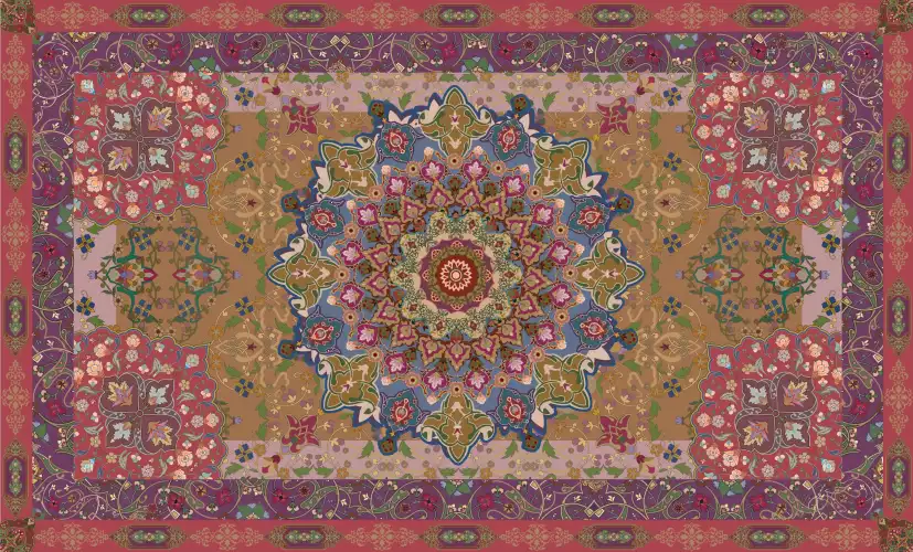 وکتور طراحی فرش دستباف شماره دو