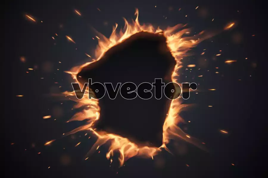 وکتور پس زمینه و افکت آتش