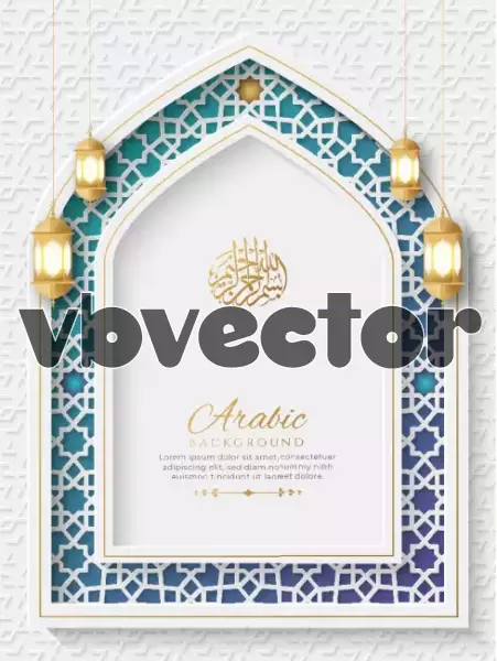 وکتور پس زمینه طرح اسلامی