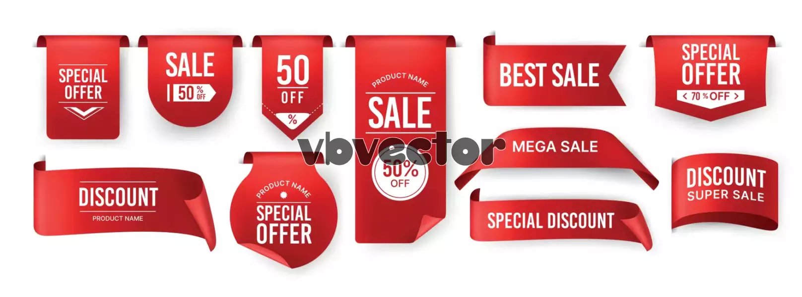 وکتور ست لیبل محصولات و فروش ویژه