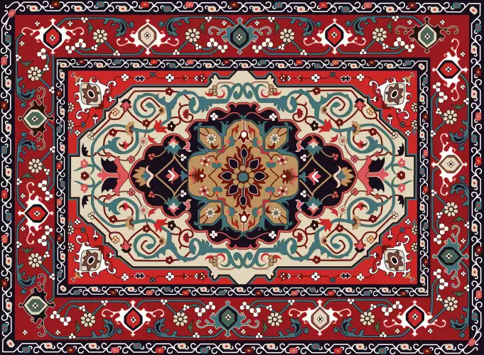 وکتور طراحی فرش دستباف شماره چهارده