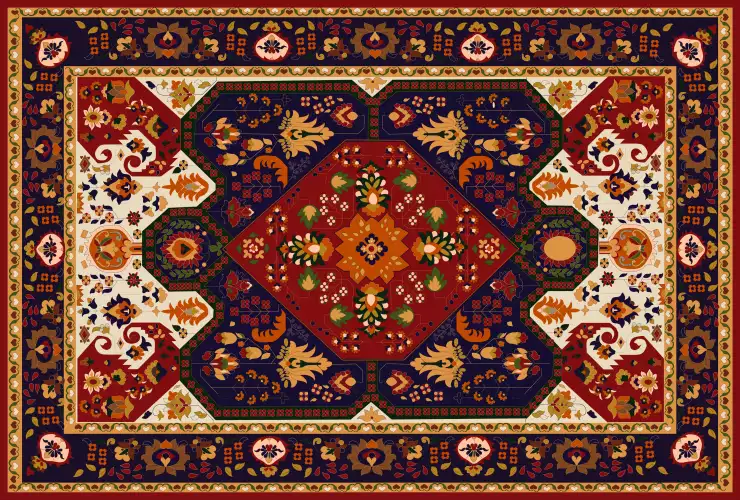 وکتور طراحی فرش دستباف شماره دوازده