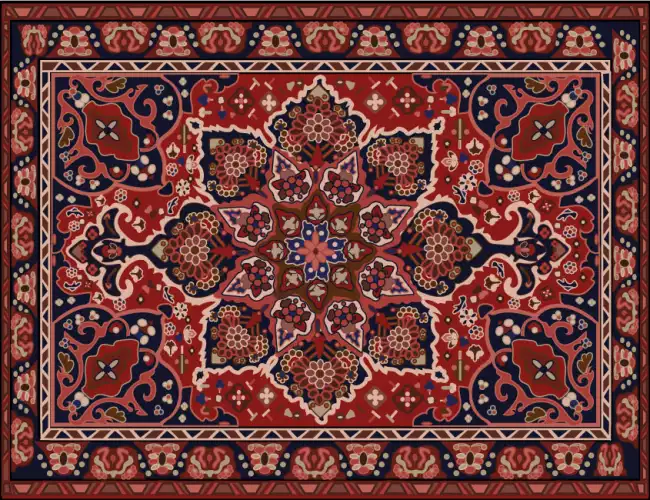 وکتور طراحی فرش دستباف شماره پنج