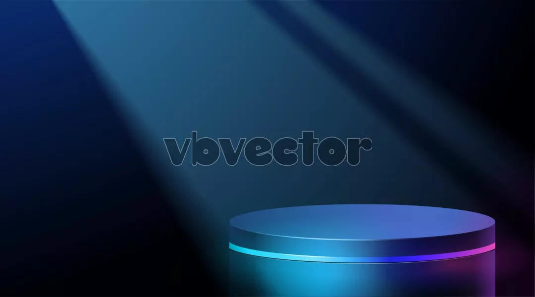 وکتور سه بعدی سکو و نور پردازی