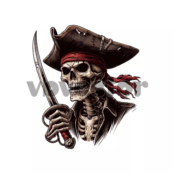 وکتور طراحی دزد دریایی شماره سه