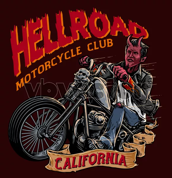 وکتور طراحی و نقاشی موتورسوار