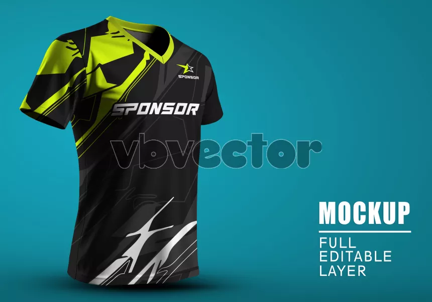 موکاپ سه بعدی تیشرت ورزشی