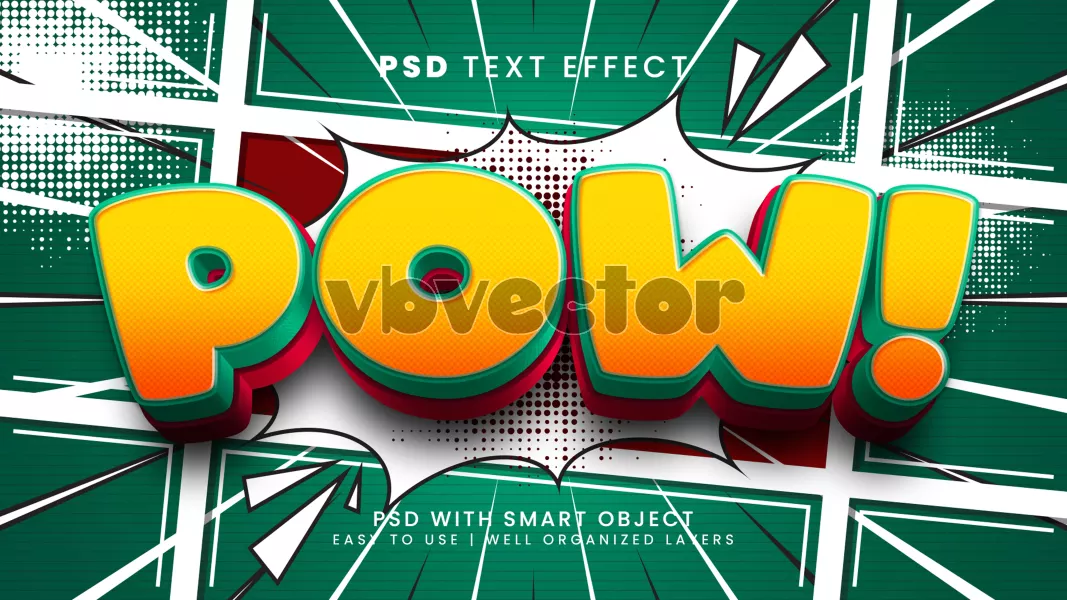 موکاپ فونت سه بعدی قابل ویرایش زرد رنگ