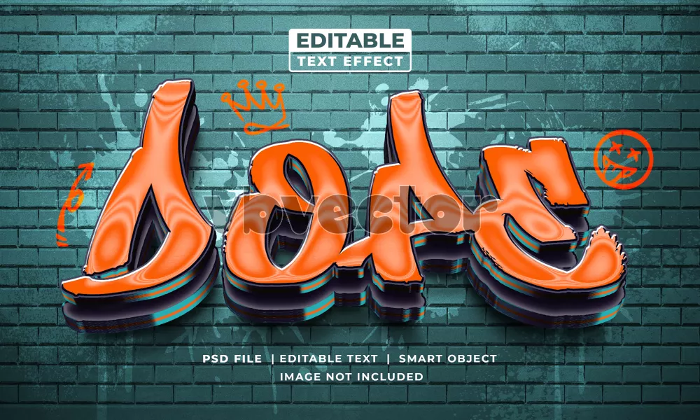 موکاپ فونت انگلیسی و فارسی سه بعدی گرافیکی