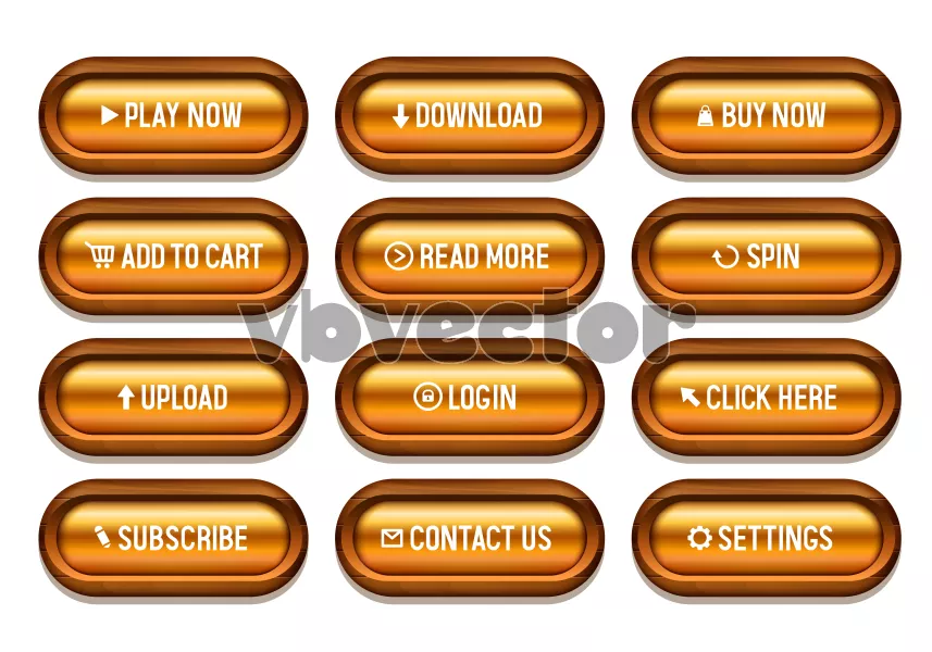 وکتور ست دکمه و المان طراحی