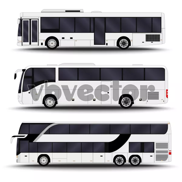 دانلود وکتور واقع بینانه اتوبوس مسافرتی