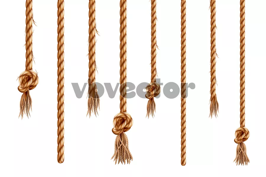 وکتور واقع بینانه نخ و طناب