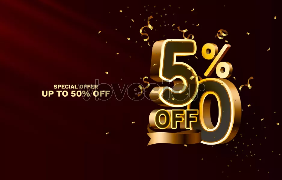 وکتور پس زمینه سه بعدی تبلیغاتی فروش ویژه و جشنواره فروش