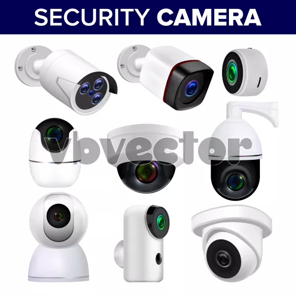 وکتور واقع بینانه دوربین های مداربسته