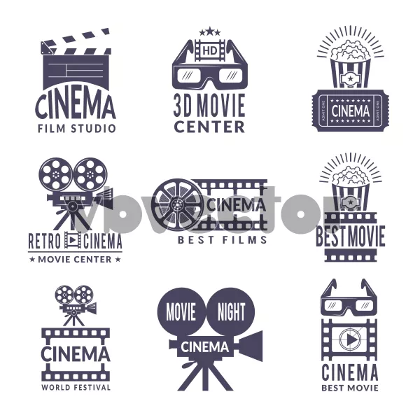 وکتور ست لوگو فیلم و سینما