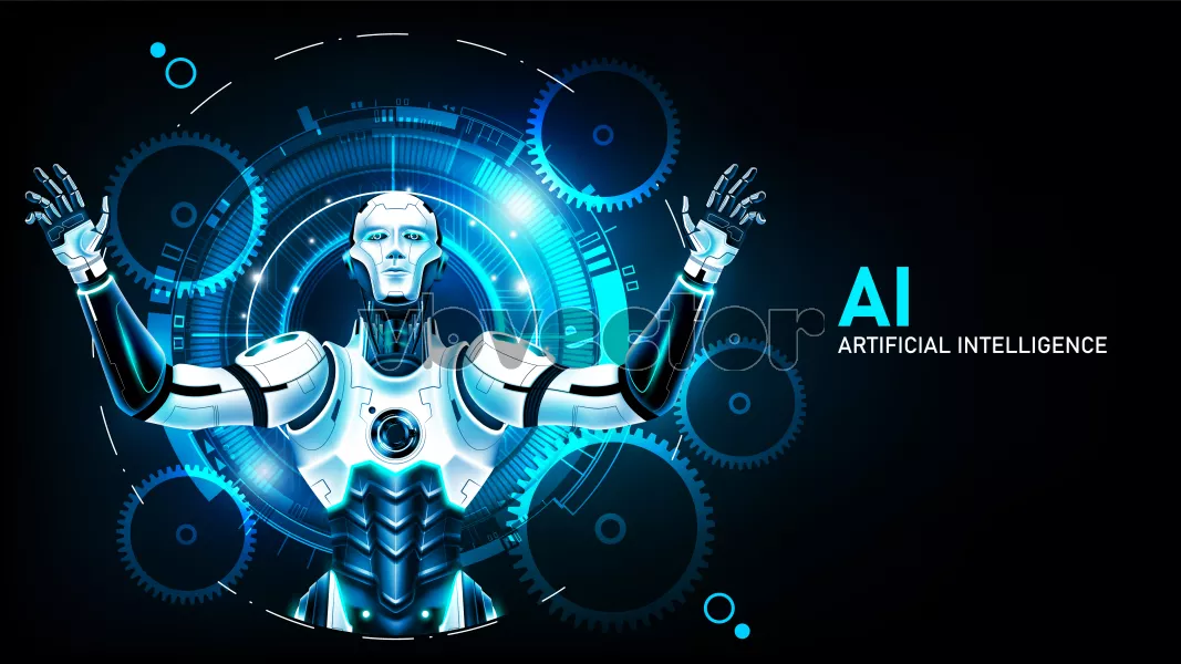 وکتور پس زمینه روبات و هوش مصنوعی