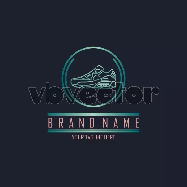وکتور طراحی لوگو کفش شماره دو
