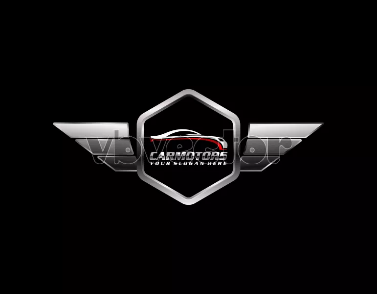 وکتور لوگو فلزی اتومبیل شماره یک