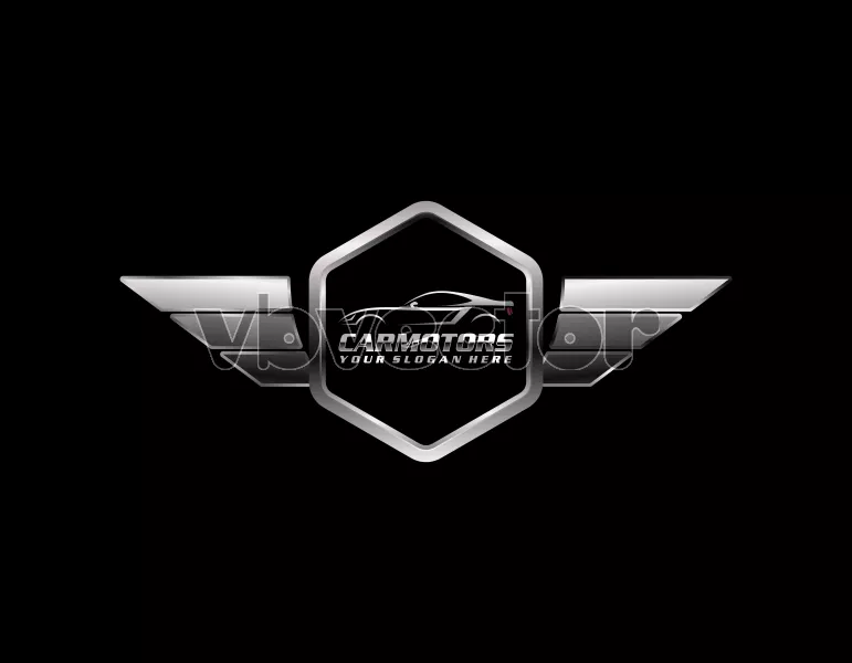 وکتور لوگو فلزی ماشین و خودرو شماره دو