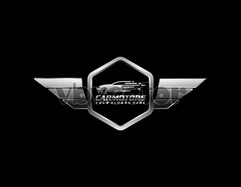 وکتور لوگو فلزی ماشین و خودرو شماره سه