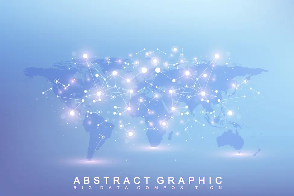 وکتور نقشه جهان درخشان شماره یک