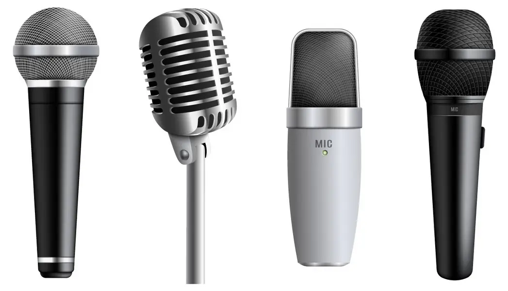 وکتور واقع بینانه میکروفون شماره یک