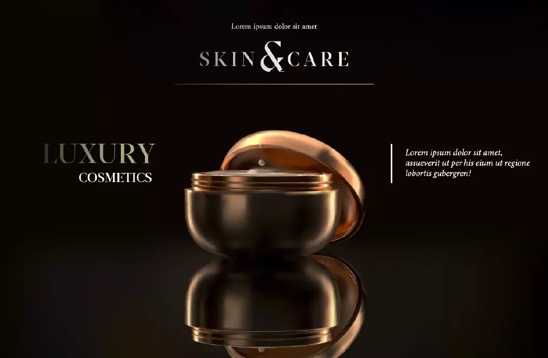 وکتور تبلیغ لوازم آرایش شماره سه