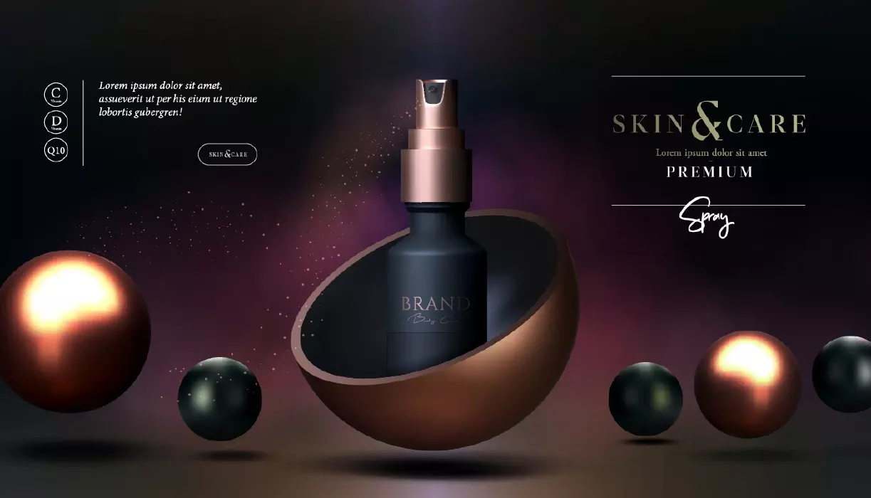 وکتور تبلیغ لوازم آرایش شماره پنج