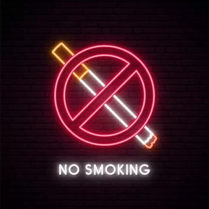 وکتور طراحی نئون دخانیات ممنوع