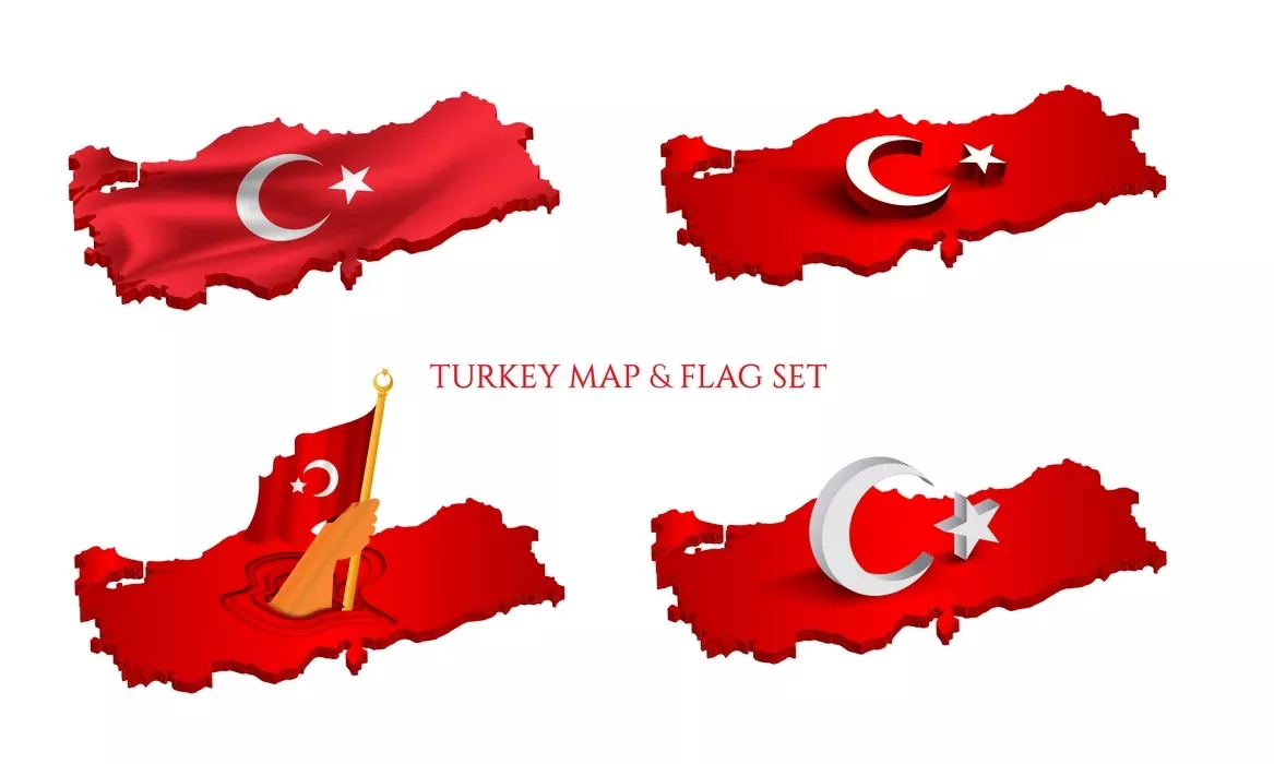 وکتور پرچم کشور ترکیه