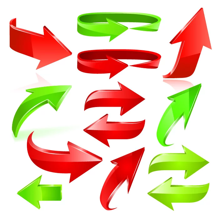 وکتور ست فلش و پیکان شماره یک