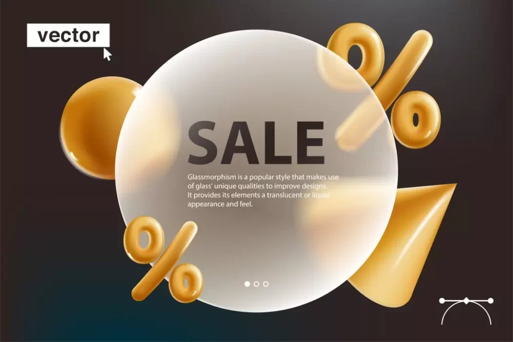 دانلود وکتور زمینه شیشه ای مدرن