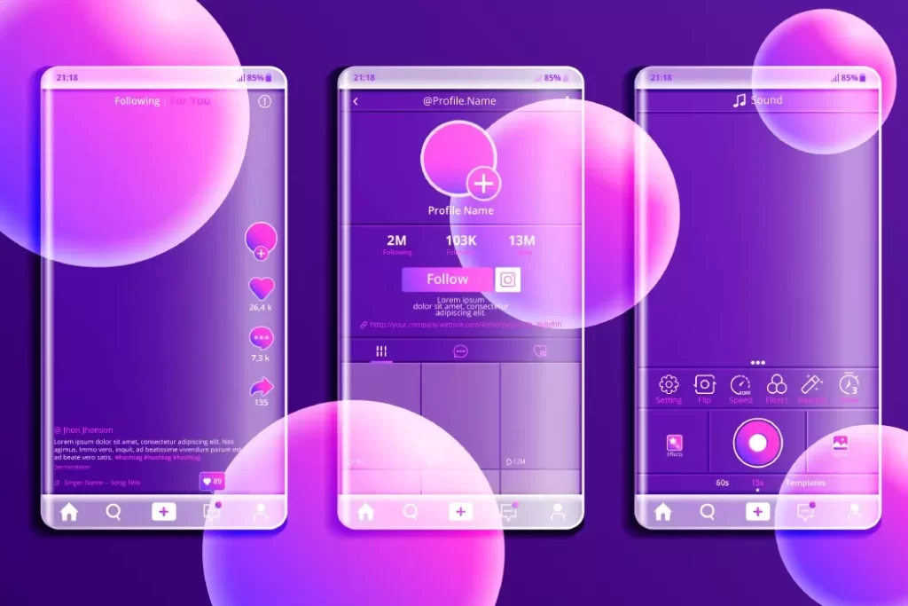 دانلود وکتور صفحه نمایش موبایل شیشه ای شفاف