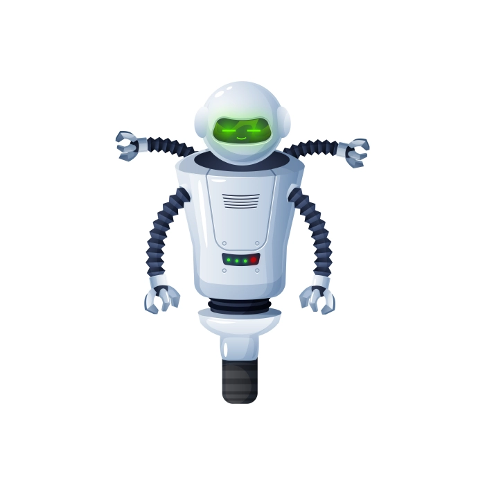 دانلود وکتور روبات کارتونی هوشمند